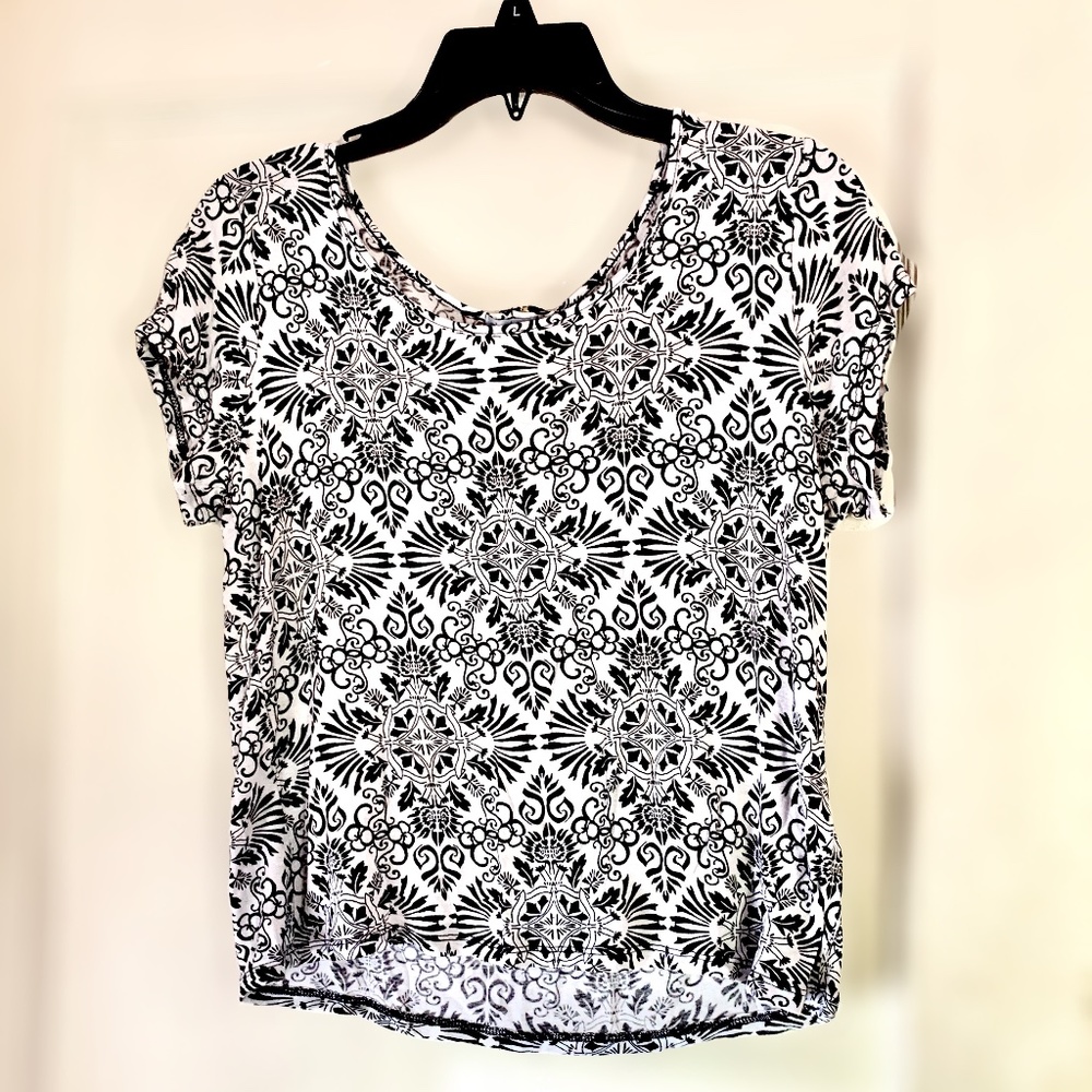 White and black top